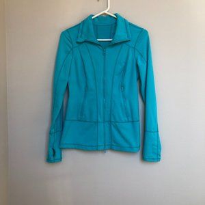 Zella Athletic Jacket, aqua, size small